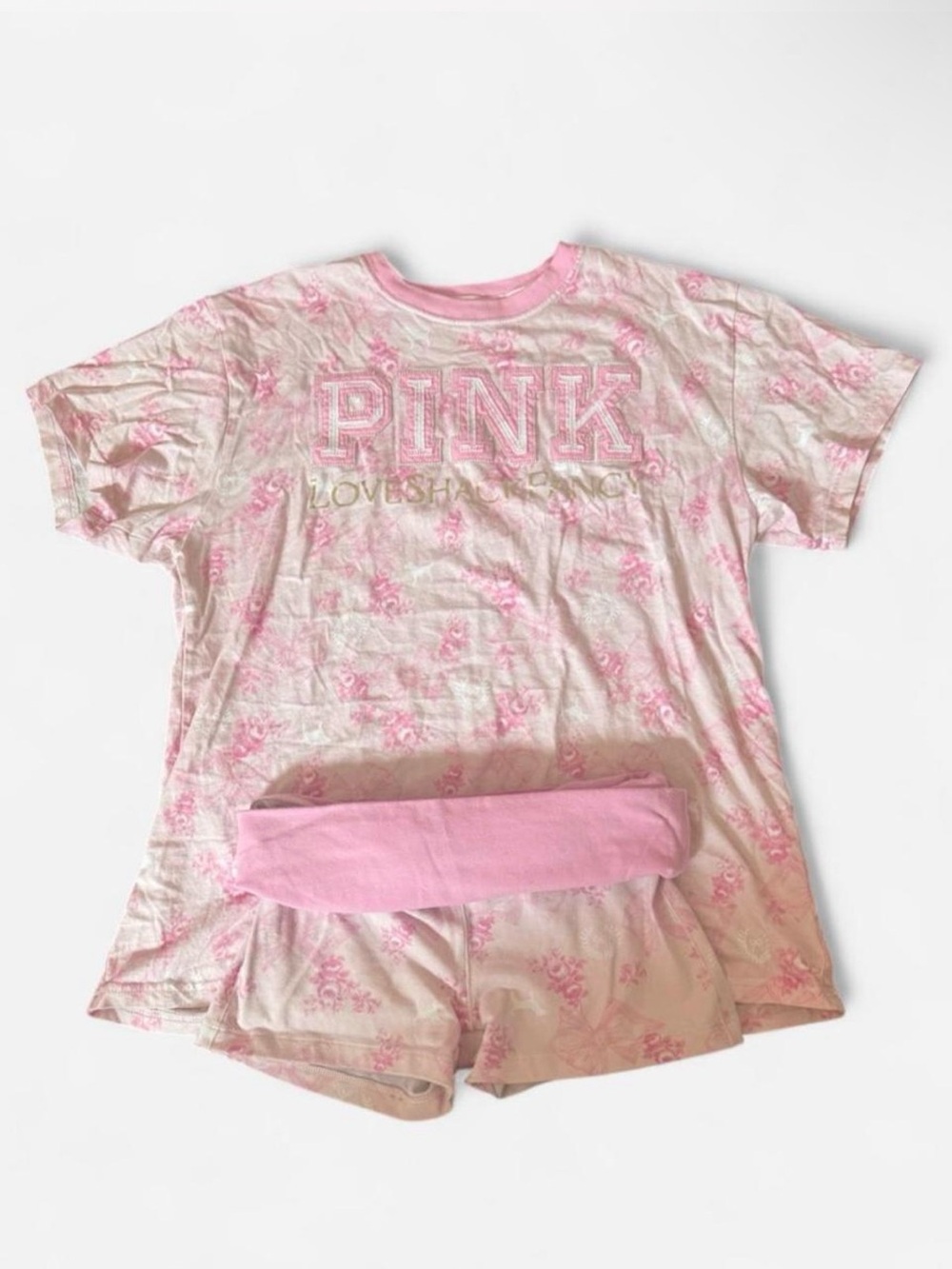 PINK Victoria's Secret LoveShackFancy Pink Floral Set - Light Pink